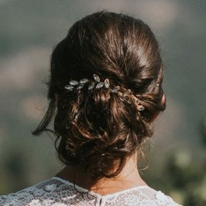 Etsy Bridal Gold Hair Vine Comb